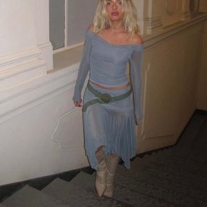 Motel Rocks Blue-grey mesh set